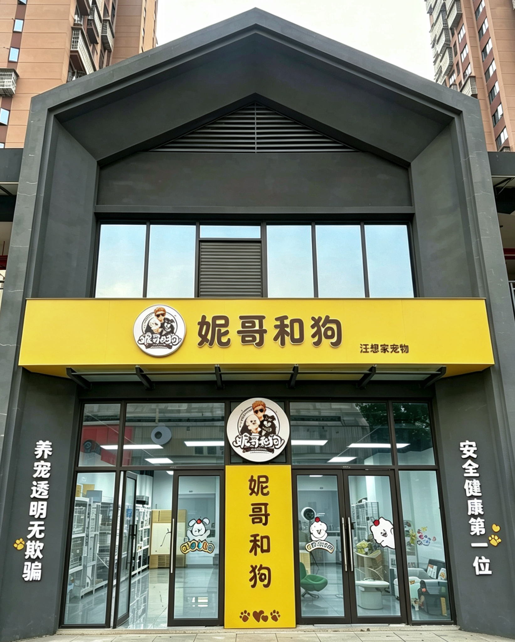 妮哥和狗犬舍门头